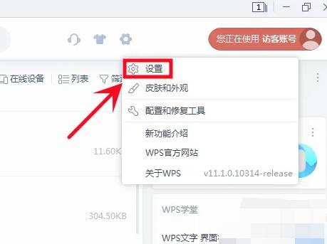 WPS怎么恢复默认设置
