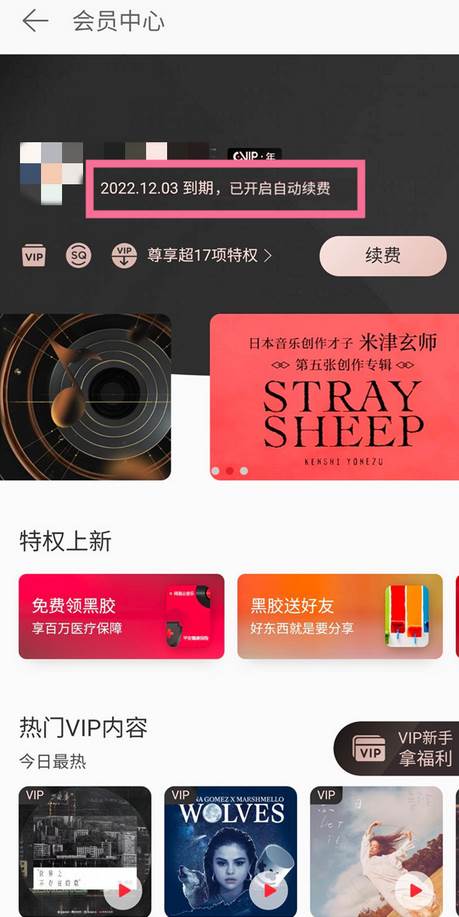 网易云音乐怎么取消VIP自动续费