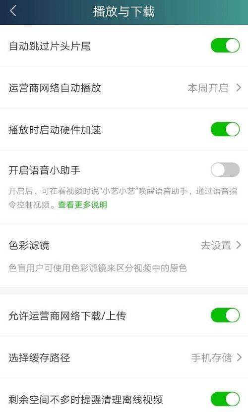 爱奇艺怎么调色盲模式
