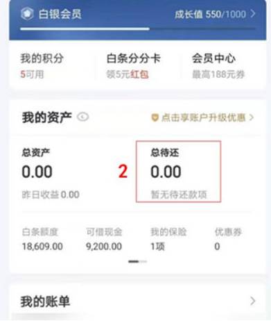 京东金融白条还款方法教学