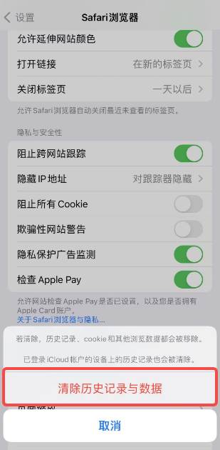 safari浏览器怎么清除历史数据