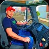 在卡车驾驶中In Truck Driving Highway Race Simulator
