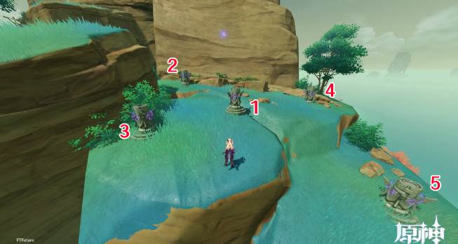原神布丁岛元素方碑解谜攻略(元神布丁岛前往视频)