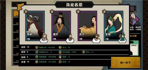 无悔华夏春秋战国开局名臣搭配推荐1